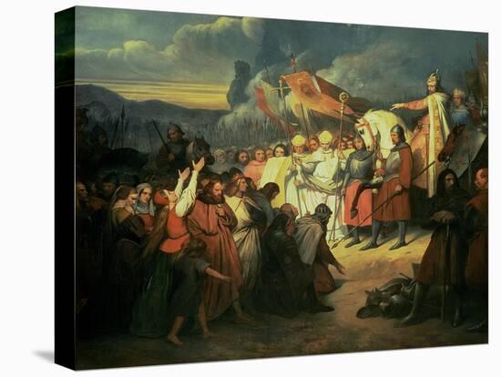 Charlemagne (742-814) Received at Paderborn under the Rule of Witikind in 785-Ary Scheffer-Stretched Canvas