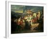 Charlemagne (742-814) Received at Paderborn under the Rule of Witikind in 785-Ary Scheffer-Framed Giclee Print