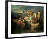 Charlemagne (742-814) Received at Paderborn under the Rule of Witikind in 785-Ary Scheffer-Framed Giclee Print