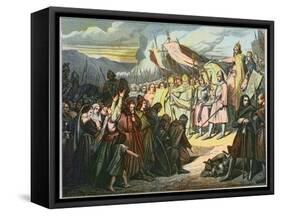 Charlemagne Accepts Wittekind's Surrender in Paderborn-Stefano Bianchetti-Framed Stretched Canvas