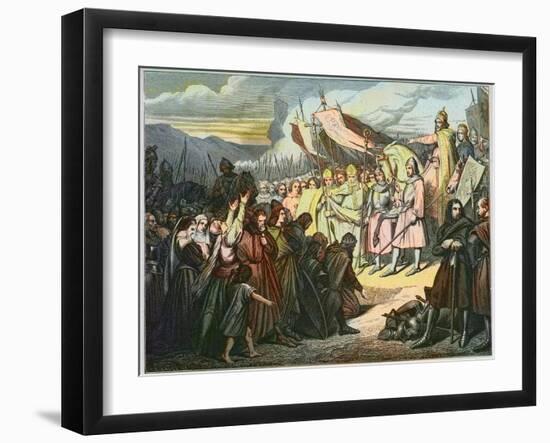 Charlemagne Accepts Wittekind's Surrender in Paderborn-Stefano Bianchetti-Framed Photographic Print