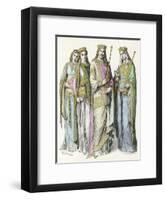 Charlemagne and Courtiers-null-Framed Art Print