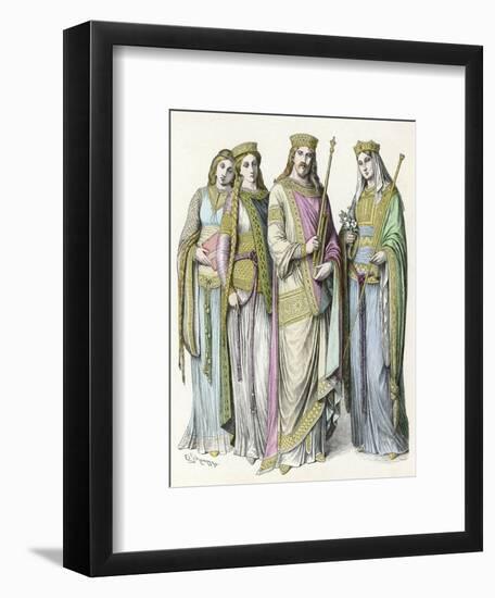 Charlemagne and Courtiers-null-Framed Art Print