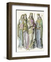 Charlemagne and Courtiers-null-Framed Art Print