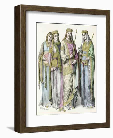 Charlemagne and Courtiers-null-Framed Art Print