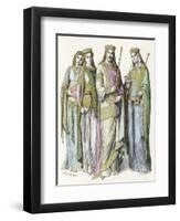 Charlemagne and Courtiers-null-Framed Art Print