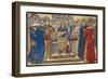 Charlemagne and His Court from the Great Chronicle of French Kings-Robert Gaguin-Framed Giclee Print