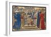 Charlemagne and His Court from the Great Chronicle of French Kings-Robert Gaguin-Framed Giclee Print