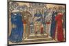 Charlemagne and His Court from the Great Chronicle of French Kings-Robert Gaguin-Mounted Giclee Print