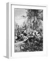 Charlemagne and Saxons-Alphonse Mucha-Framed Art Print