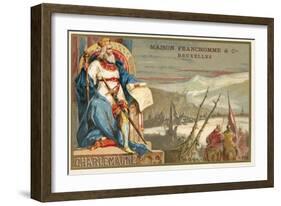 Charlemagne and the Crossing of the Alps-null-Framed Giclee Print
