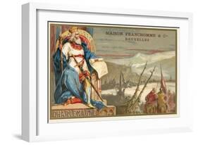 Charlemagne and the Crossing of the Alps-null-Framed Giclee Print