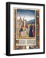 Charlemagne at the Construction of Aix La Chapelle, in 796-null-Framed Art Print