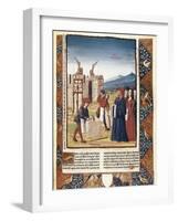 Charlemagne at the Construction of Aix La Chapelle, in 796-null-Framed Art Print