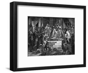 Charlemagne Crowned-null-Framed Art Print