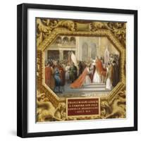 Charlemagne Crowns His Son Louis the Pious in 813-Jean Alaux-Framed Giclee Print