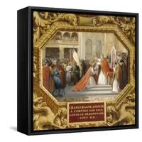 Charlemagne Crowns His Son Louis the Pious in 813-Jean Alaux-Framed Stretched Canvas