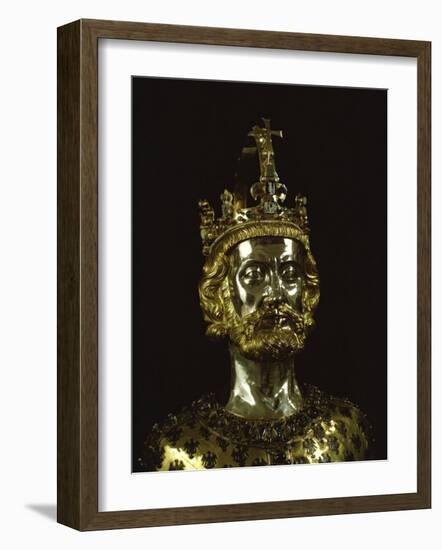 Charlemagne, Dating from around 1350, Aachen, Germany, Europe-Christina Gascoigne-Framed Photographic Print