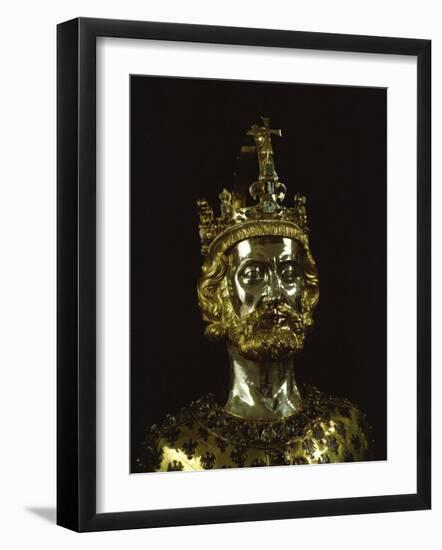 Charlemagne, Dating from around 1350, Aachen, Germany, Europe-Christina Gascoigne-Framed Photographic Print