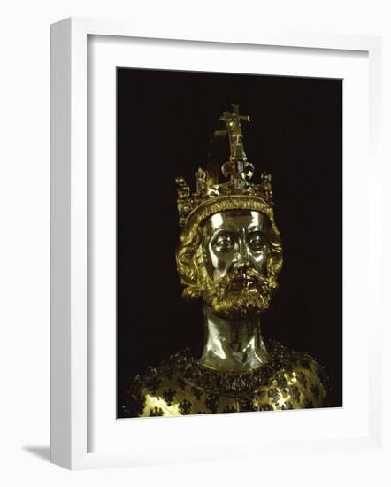 Charlemagne, Dating from around 1350, Aachen, Germany, Europe-Christina Gascoigne-Framed Photographic Print