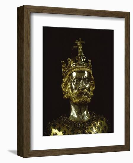 Charlemagne, Dating from around 1350, Aachen, Germany, Europe-Christina Gascoigne-Framed Photographic Print