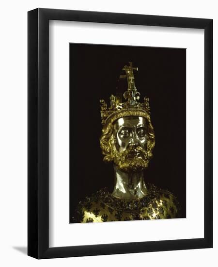 Charlemagne, Dating from around 1350, Aachen, Germany, Europe-Christina Gascoigne-Framed Premium Photographic Print