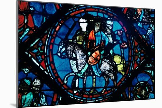 Charlemagne Departs for Spain, Stained Glass, Chartres Cathedral, France, C1225-null-Mounted Photographic Print