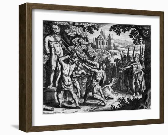 Charlemagne Fells Idols-null-Framed Art Print