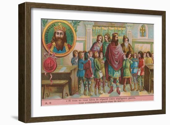 Charlemagne, Founder of the Carolingian Empire-null-Framed Giclee Print