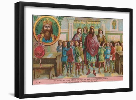 Charlemagne, Founder of the Carolingian Empire-null-Framed Giclee Print