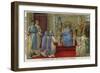 Charlemagne Founding the Palatine School at Aachen, Late 8th Century-null-Framed Giclee Print