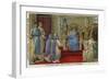 Charlemagne Founding the Palatine School at Aachen, Late 8th Century-null-Framed Giclee Print