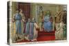 Charlemagne Founding the Palatine School at Aachen, Late 8th Century-null-Stretched Canvas