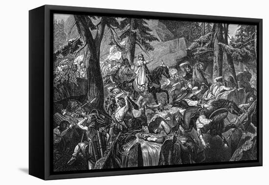 Charlemagne in Lombardy-Paul Delaroche-Framed Stretched Canvas