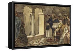 Charlemagne in the Chapel of the Valkhof, Nijmegen-Willem II Steelink-Framed Stretched Canvas