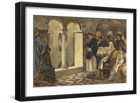 Charlemagne in the Chapel of the Valkhof, Nijmegen-Willem II Steelink-Framed Giclee Print