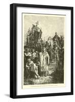 Charlemagne Inflicting Baptism Upon the Saxons-null-Framed Giclee Print