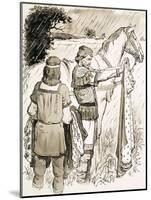 Charlemagne Inspecting Cloaks-null-Mounted Giclee Print