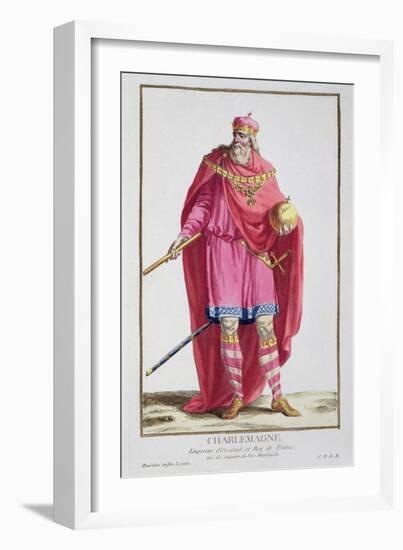 Charlemagne, King of the Franks, (1780)-Pierre Duflos-Framed Giclee Print