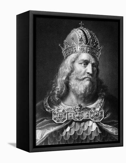 Charlemagne, King of the Franks 768-814, Holy Roman Emperor 800-814, Late 700s-null-Framed Stretched Canvas