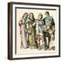 Charlemagne, King of the Franks and His Royal Court During the Middle Ages-null-Framed Giclee Print