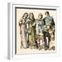 Charlemagne, King of the Franks and His Royal Court During the Middle Ages-null-Framed Giclee Print