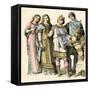 Charlemagne, King of the Franks and His Royal Court During the Middle Ages-null-Framed Stretched Canvas