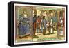 Charlemagne, King of the Franks, Visiting a School, 800-null-Framed Stretched Canvas