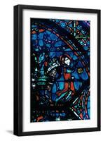 Charlemagne prays, stained glass, Chartres Cathedral, France, c1225. Artist: Unknown-Unknown-Framed Giclee Print