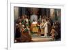 Charlemagne Receives Alcuin, 780-Jean-Victor Schnetz-Framed Giclee Print