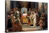 Charlemagne Receives Alcuin, 780-Jean-Victor Schnetz-Stretched Canvas