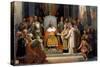 Charlemagne Receives Alcuin, 780-Jean-Victor Schnetz-Stretched Canvas
