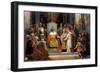 Charlemagne Receives Alcuin, 780-Jean-Victor Schnetz-Framed Giclee Print