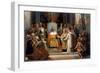 Charlemagne Receives Alcuin, 780-Jean-Victor Schnetz-Framed Giclee Print